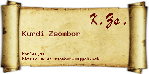 Kurdi Zsombor névjegykártya